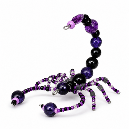 Handmade Beaded Scorpion Set | Purple & Lavender Scorpion Charms