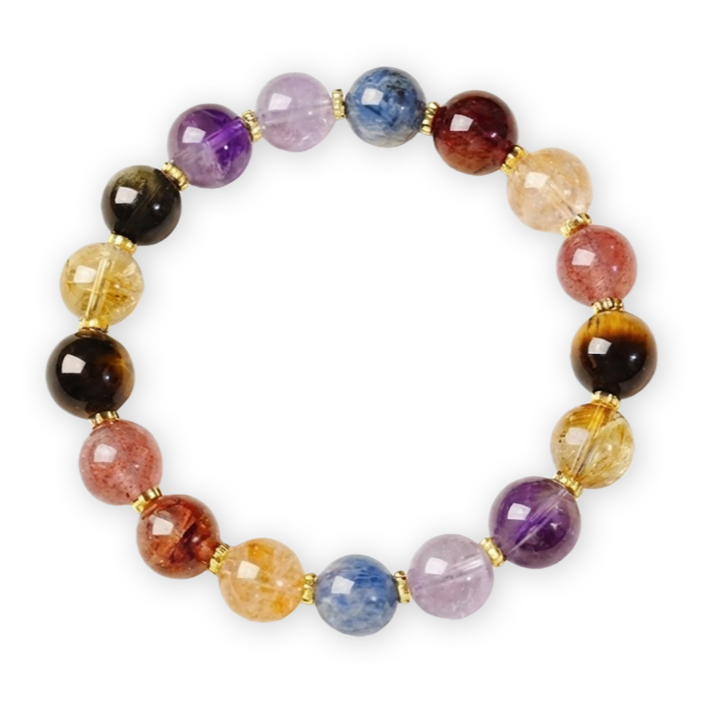 9mm Rainbow Multi-Crystal Bracelet