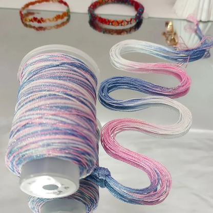 Pastel Shimmer Beading Cord — DIY Bracelet String (Color Options)