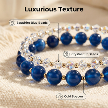 Blue Agate Crystal Shine Bracelet – Elegant Jewelry