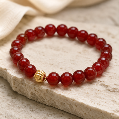 Red Agate Crystal Bracelet