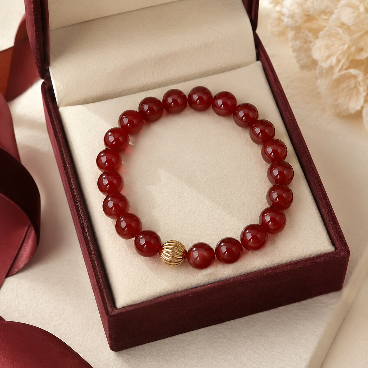 Red Agate Crystal Bracelet