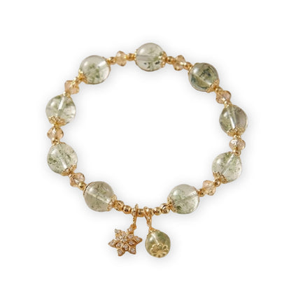 Green Phantom & Clear Quartz Harmony Bracelet